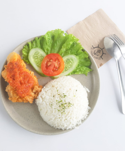 ilustrasi menu ayam geprek